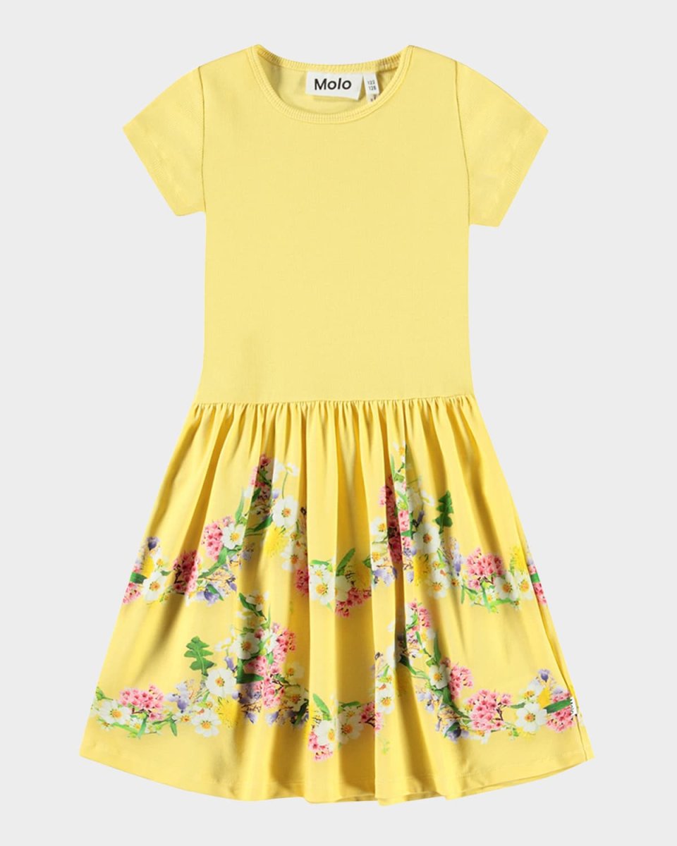 Girl's Cissa Floral-Print Combo Dress, Size 2